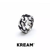 KREAM 18K gold - plated ring vintage twisted chain ring - COPPING THREADS - KREAM